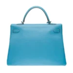 Hermès Limited Edition Candy Edition Kelly 35 Blue Epsom Silver Hardware