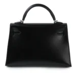 Hermès Mini Kelly II Black Box Calfskin Palladium Hardware