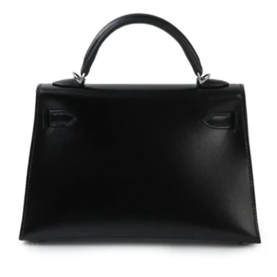 Hermès Mini Kelly II Black Box Calfskin Palladium Hardware