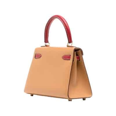 Hermès 2002 Kelly 28 Orange Buffalo Gold Hardware