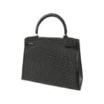 Hermès 2003 Kelly 32 Sellier Black Calf Silver Hardware