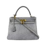 Hermès 2001 Kelly 28 Black and White Buffalo Gold Hardware Replica Quality