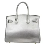 Hermès Replica Limited Edition Birkin 30 Metallic Silver Chevre Palladium Hardware