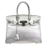 Hermès Limited Edition 2004 Athens Olympic Limited Edition Birkin 30 Silver Chevre Palladium Hardware