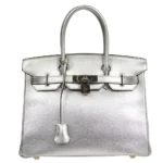 Hermès Replica Limited Edition Birkin 30 Metallic Silver Chevre Palladium Hardware