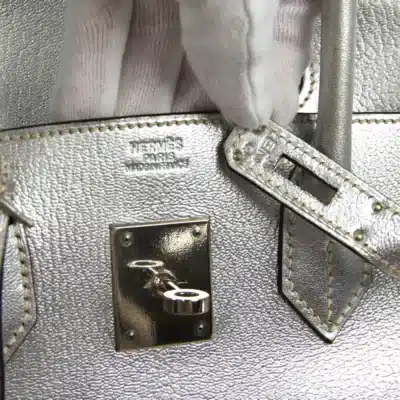 Hermès Replica Limited Edition Birkin 30 Metallic Silver Chevre Palladium Hardware