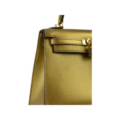 Hermès 2005 Kelly 25 Sellier Gold Chevre Gold Hardware