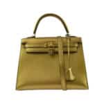 Hermès 2005 Kelly 25 Sellier Gold Chevre Gold Hardware