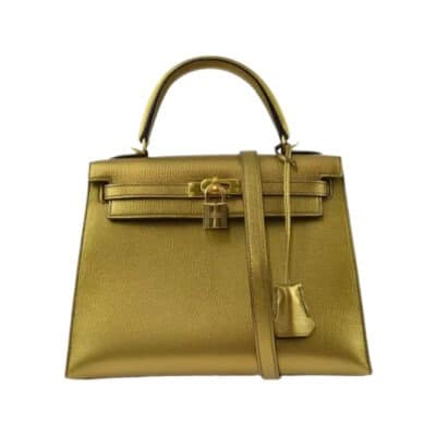 Hermès 2005 Kelly 25 Sellier Gold Chevre Gold Hardware