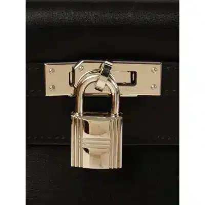 Hermès 2006 Kelly 25 Black and Orange Togo Palladium Hardware Affordable designer bag dupes