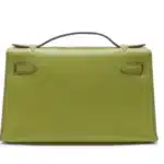 Hermès 2007 Kelly Pochette Vert Anis Swift Palladium Hardware