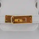 Hermès 2008 Birkin 25 White Epsom Gold Hardware