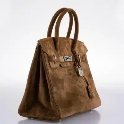 Hermès 2008 Birkin 30 Gold Veau Doblis Suede Palladium Hardware