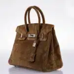 Hermès 2008 Birkin 30 Gold Veau Doblis Suede Palladium Hardware