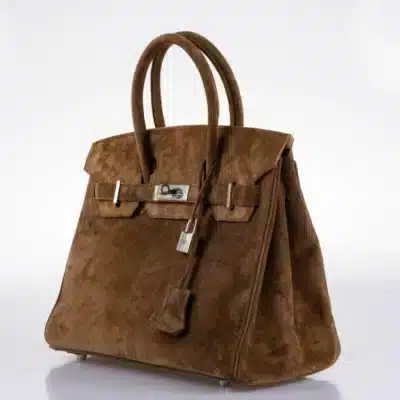 Hermès 2008 Birkin 30 Gold Veau Doblis Suede Palladium Hardware