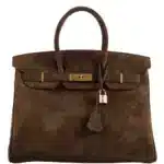 Hermès 2011 Birkin 35 Chocolate Veau Doblis Suede Gold Hardware