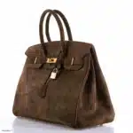 Hermès 2011 Birkin 35 Chocolate Veau Doblis Suede Gold Hardware