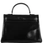 Hermès 2011 Kelly 35 Retourne So Black Box Calfskin PVD Hardware