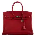 Hermès 2013 Birkin 35 Rouge Vif Epsom Palladium Hardware