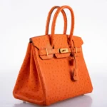 Hermès 2016 Birkin 30 Tangerine Ostrich Gold Hardware