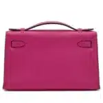 Hermès 2017 Kelly Pochette Rose Pourpre Swift Palladium Hardware Luxury bag