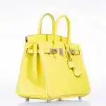 Hermès 2018 Birkin 25 Lime Yellow Matte Alligator Palladium Hardware