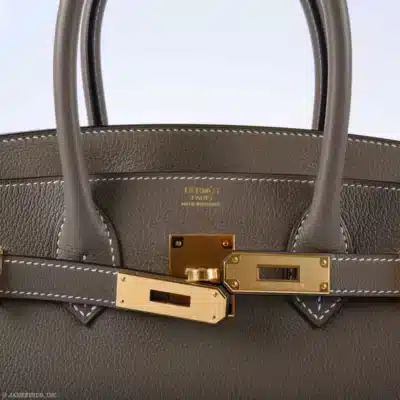 Hermès 2019 Birkin 30 Etoupe Taurillon Novillo Gold Hardware