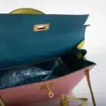 Hermès 2019 Kelly 28 Sellier Tri-Color Confetti/Lime/Aztec Chevre Brushed Gold Hardware