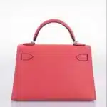 Hermès 2019 Mini Kelly 20 II Sellier Rose Lipstick Chevre Palladium Hardware