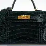 Hermès 2019 Mini Kelly 20 II Sellier Vert Cypress Shiny Alligator Mississippiensis Gold Hardware