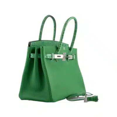 Hermès 2020 Birkin 30 Bambou (Bamboo)/Cactus Matte Niloticus Crocodile & Togo Palladium Hardware