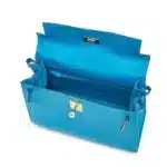 Hermès 2021 Kelly 28 Sellier Bleu Frida Madame Gold Hardware