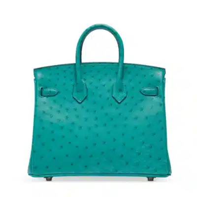 Hermès 2022 Birkin 25 Vert Vérone Ostrich Gold Hardware