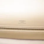 Hermès 2022 HSS Kelly 28 Sellier Jaune Citron/Nata Swift Canvas Palladium Hardware