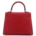 Hermès 2023 Kelly 25 Sellier Rouge Piment and Shocking Rose Madame Palladium Hardware