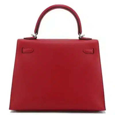 Hermès 2023 Kelly 25 Sellier Rouge Piment and Shocking Rose Madame Palladium Hardware