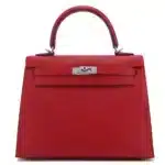 Hermès 2023 Kelly 25 Sellier Rouge Piment and Shocking Rose Madame Palladium Hardware