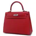 Hermès 2023 Kelly 25 Sellier Rouge Piment and Shocking Rose Madame Palladium Hardware