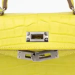 Hermès 2023 Mini Kelly II Lime Matte Alligator Mississippiensis Palladium Hardware