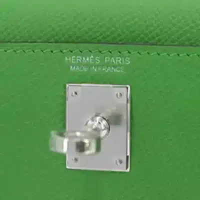 Hermès 2024 Mini Kelly II Etoupe Vert Fizz Vert Yucca Epsom logo1