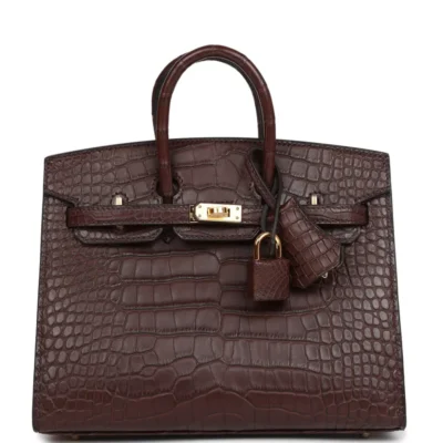 Hermès Birkin 20 Sellier Havane Matte Alligator Gold Hardware