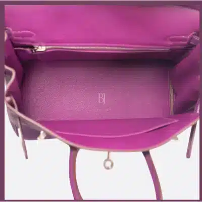 Hermès Birkin 25 Anemone Togo interior