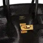 Hermès Birkin 25 Black Niloticus Lizard Gold Hardware