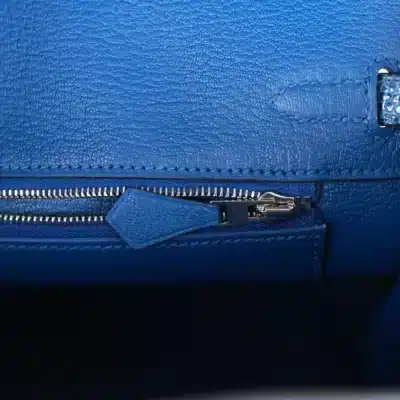 Hermès Birkin 25 Bleu Saphir Lizard Palladium Hardware