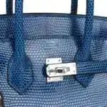 Hermès Birkin 25 Bleu Saphir Lizard Palladium Hardware