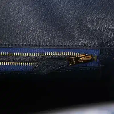 Hermès Birkin 25 Bleu Saphir Matte Alligator Mississippiensis Gold Hardware