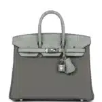 Hermès Birkin 25 Gris Meyer Togo and Gris Ciment Matte Alligator Mississippiensis Touch Palladium Hardware