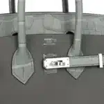 Hermès Birkin 25 Gris Meyer Togo and Gris Ciment Matte Alligator Mississippiensis Touch Palladium Hardware