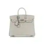 Hermès Birkin 25 Gris Perle Verso Ostrich Palladium Hardware