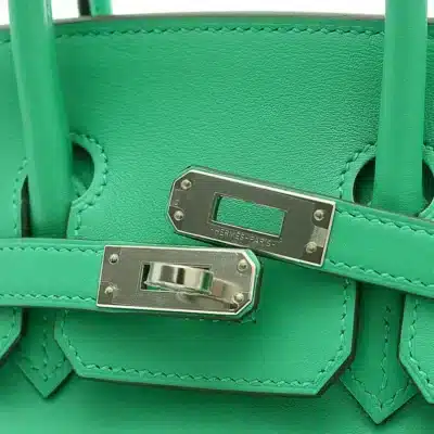 Hermès Birkin 25 Mint Y Engraved Swift Silver Hardware